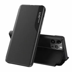 iPhone 14 Pro Max Кълъф тип тефтер Flip Case Черен