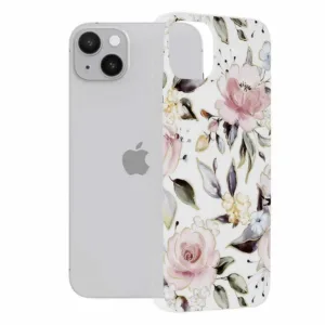 iPhone 14 Plus Силиконов калъф Chloe White Marble