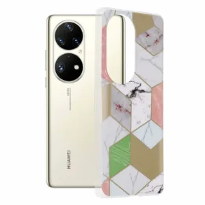 Huawei P50 Pro Силиконов калъф Purple Hex