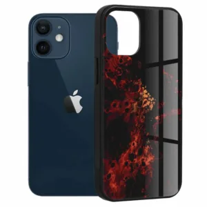 iPhone 12 Mini Противоударен калъф Red Nebula Glaze