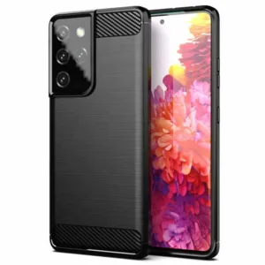 Samsung Galaxy S21 Ultra Силиконов калъф Carbon Черен цвят