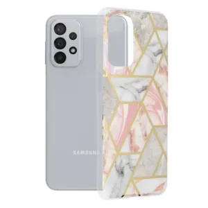 Samsung Galaxy A23 Силиконов калъф Pink Hex Marble