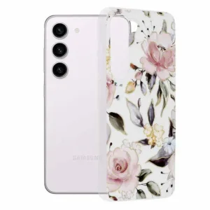 Samsung Galaxy S23 Силиконов калъф Chloe White Marble