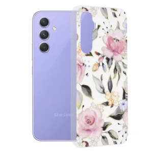 Samsung Galaxy A54 5G Силиконов калъф Chloe White Marble