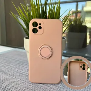 iPhone 11 Силиконов калъф с ринг Пепел от рози