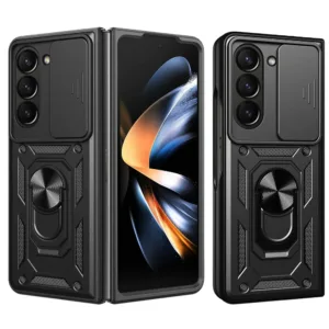 Калъф за Samsung Galaxy Z Fold 5 Удароустойчив Черен със Защита на камерата