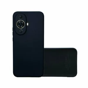 Huawei Nova 11 Силиконов Калъф Черен С Микрофибърна Вътрешност