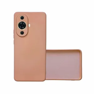 Huawei Nova 11 Pro Силиконов Калъф Праскова С Микрофибърна Вътрешност