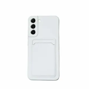 Samsung Galaxy S22 Plus Силиконов калъф с отделение за карти Бял