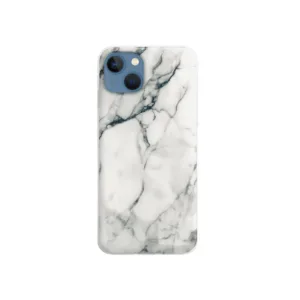 iPhone 13 Mini Силиконов калъф Мрамор Бял