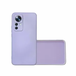 Xiaomi 12T/12T Pro Силиконов Калъф Лилав С Микрофибърна Вътрешност