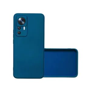 Xiaomi 12T/12T Pro Силиконов Калъф Син С Микрофибърна Вътрешност