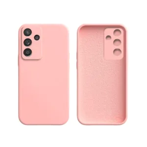 Samsung Galaxy A13 5G/A04s Силиконов Калъф Розов С Микрофибърна Вътрешност
