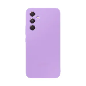 Samsung Galaxy A54 5G Силиконов Калъф Лилав С Микрофибърна Вътрешност