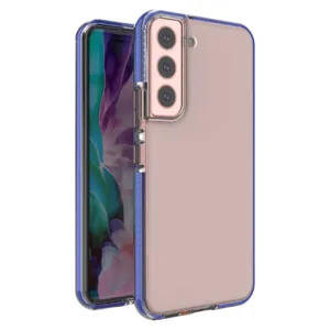 Samsung Galaxy S22 Силиконов калъф със Синя рамка
