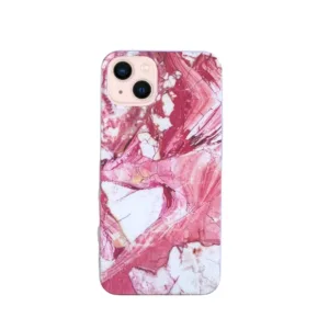 iPhone 13 Силиконов калъф Мрамор Розов Marble
