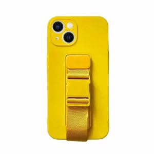 iPhone 13 Силиконов калъф с Връзка Жълт