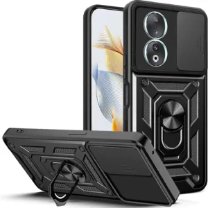 Honor 90 Противоударен Калъф с Ринг и Камера протект Черен