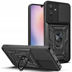 Samsung Galaxy A25 Противоударен Калъф с Ринг и Камера протект Черен