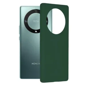Honor Magic 5 Lite Силиконов Матов калъф Тъмно зелен Soft Edge