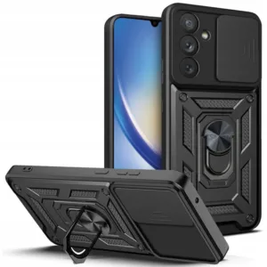 Samsung Galaxy A35 5G Противоударен Калъф с Ринг и Камера протект Черен