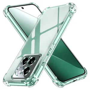Xiaomi 14 Силиконов калъф Удароустойчив Прозрачен цвят