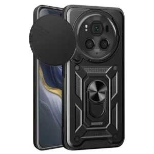 Honor Magic 6 Pro Противоударен кейс с Ринг и Камера протект Черен