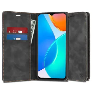 Магнитен калъф Тефер за Samsung Galaxy S23 Ultra Черен цвят кейс