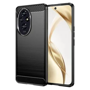 Honor 200 Силиконов кейс Черен цвят Carbon