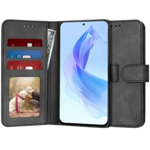 Магнитен калъф Тефер за Honor 90 Lite Черен цвят кейс
