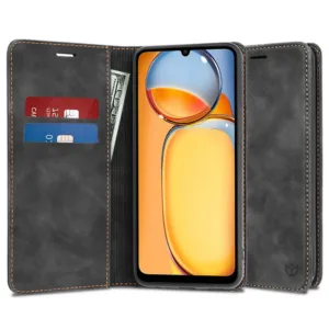 Магнитен калъф Тефтер за Xiaomi Redmi 13C 4G Черен цвят кейс