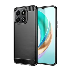 Honor X6b Силиконов кейс Черен цвят Carbon