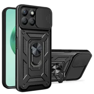 Honor X8b Противоударен кейс с Ринг и Камера протект черен