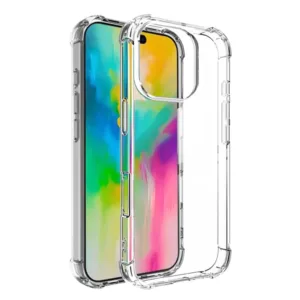 iPhone 16 Pro Силиконов калъф Удароустойчив Прозрачен цвят