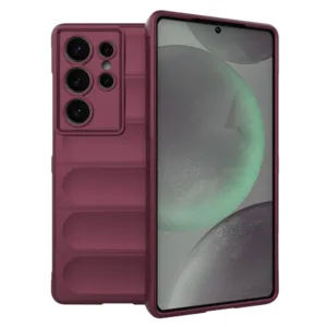 Samsung Galaxy S25 Ultra Силиконов калъф Magic Shield Противоударен кейс бордо