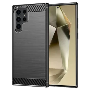 Samsung Galaxy S25 Ultra Силиконов кейс Carbon Silicone черен