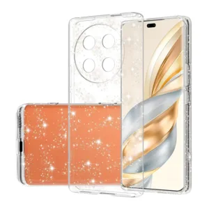 Силиконов калъф за Honor Magic 7 Lite Прозрачен цвят Блестящ