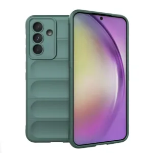 Samsung Galaxy A36/A56 Силиконов калъф Magic Shield Противоударен кейс зелен