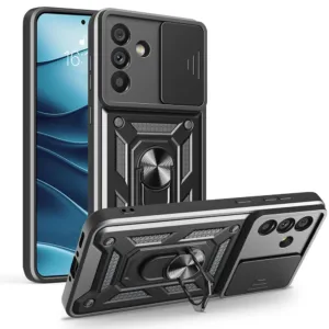 Samsung Galaxy A56 Противоударен кейс с ринг и камера протект черен