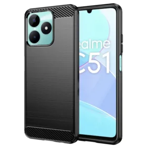 Realme Note 50 Силиконов калъф Черен цвят Carbon
