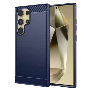 Samsung Galaxy S24 Ultra Силиконов кейс Carbon Silicone син