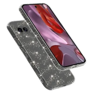 Силиконов калъф за Google Pixel 9a Прозрачен цвят Блестящ