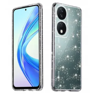 Силиконов калъф за Honor X7b Прозрачен цвят Блестящ