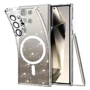 Силиконов калъф за Samsung Galaxy S24 Ultra Прозрачен цвят Блестящ