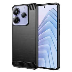Xiaomi Redmi Note 14 5G Силиконов кейс Carbon Silicone черен