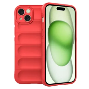 iPhone 15 Plus Силиконов калъф Magic Shield Противоударен кейс - червен