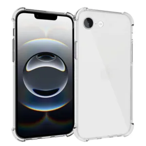 iPhone 16e Силиконов калъф Прозрачен цвят Удароустойчив