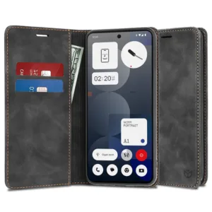 Магнитен калъф Тефтер за Nothing Phone 3a Pro Черен цвят кейс