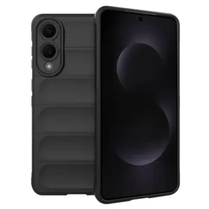 Samsung Galaxy S25 Edge Силиконов калъф Magic Shield Противоударен кейс черен