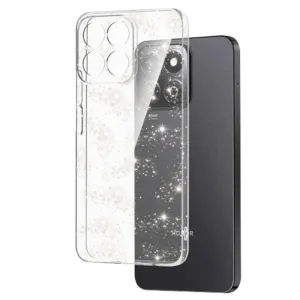 Силиконов калъф за Honor X8c Прозрачен цвят Блестящ